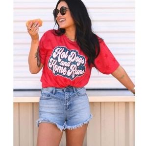 NEW Hot Dogs Home Runs Tee